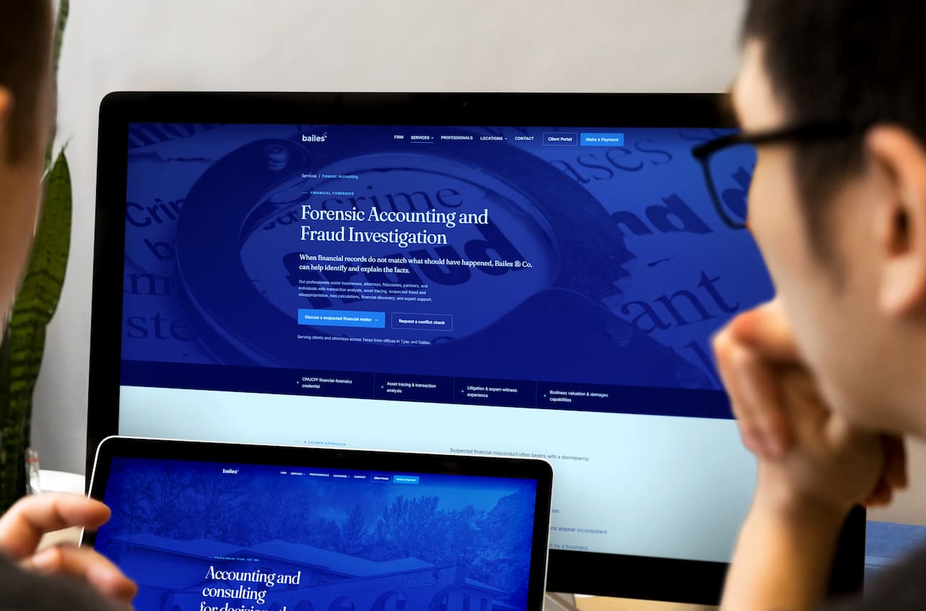 Bailes & Co., P.C. website designed by Bailes Zindler