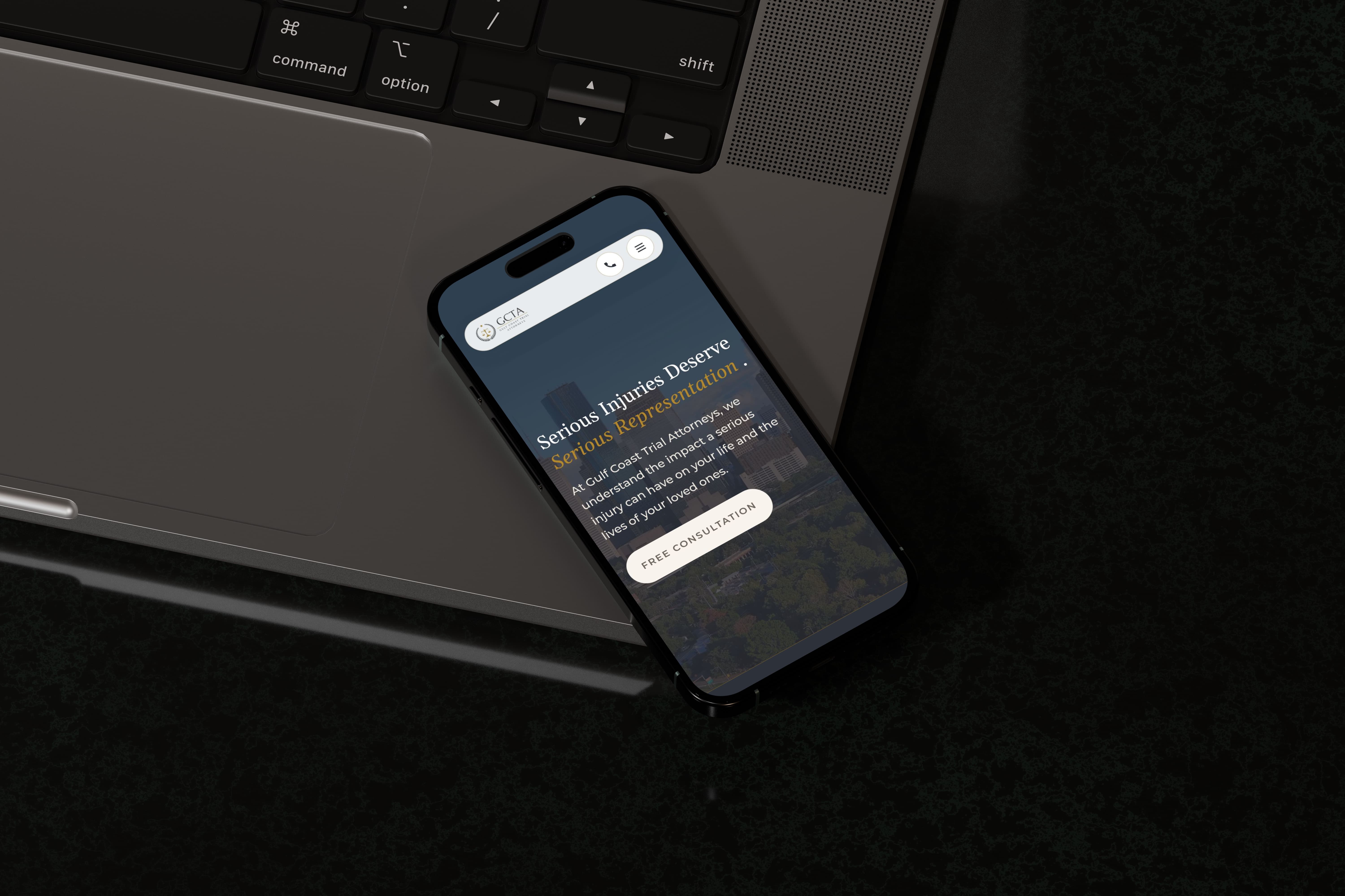 Gulf Coast Trial Attorneys website designed by Bailes Zindler