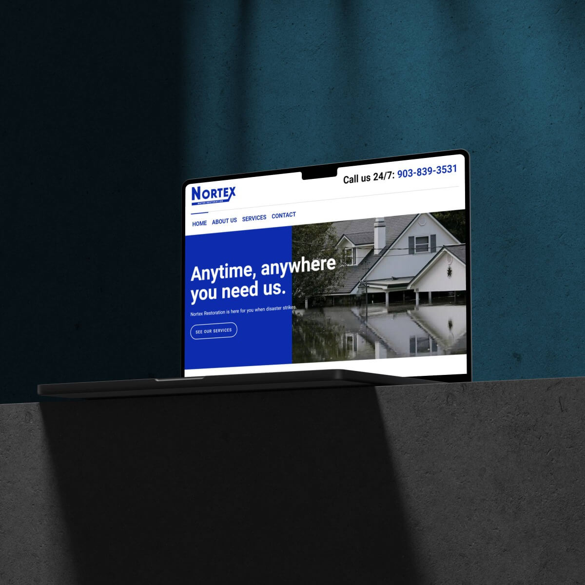 Nortex Restoration website designed by Bailes Zindler