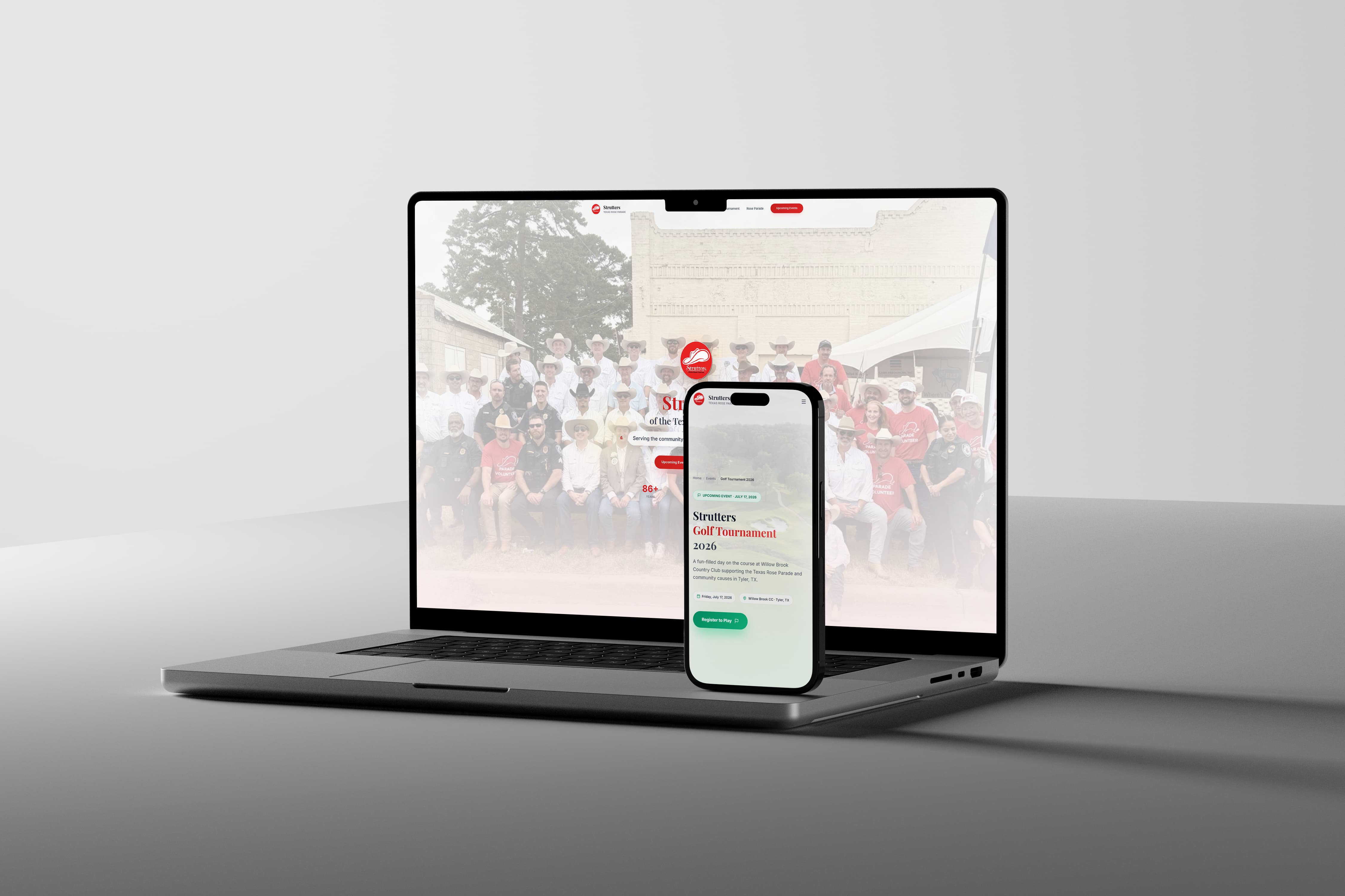 Strutters website designed by Bailes Zindler