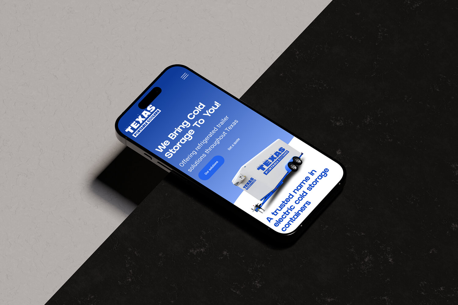 Texas Portable Coolers website designed by Bailes Zindler