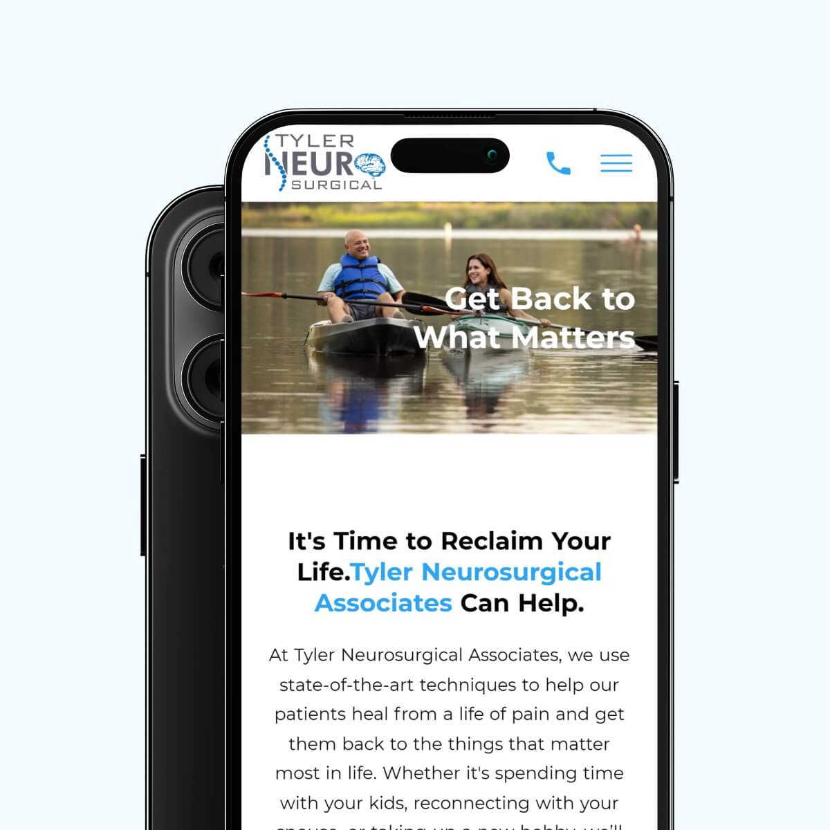 Tyler Neurosurgical Associates website designed by Bailes Zindler